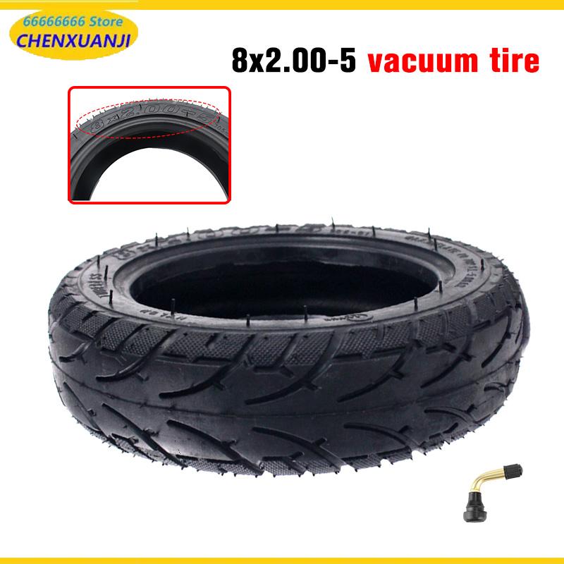 Scooter Tire - ยางไร้ยางในขนาด 8x2.00-5 พร้อมล้อและดุมยางสุญญากาศขนาด 2.10-5 สำหรับสกู๊ตเตอร์ไฟฟ้า Kugoo