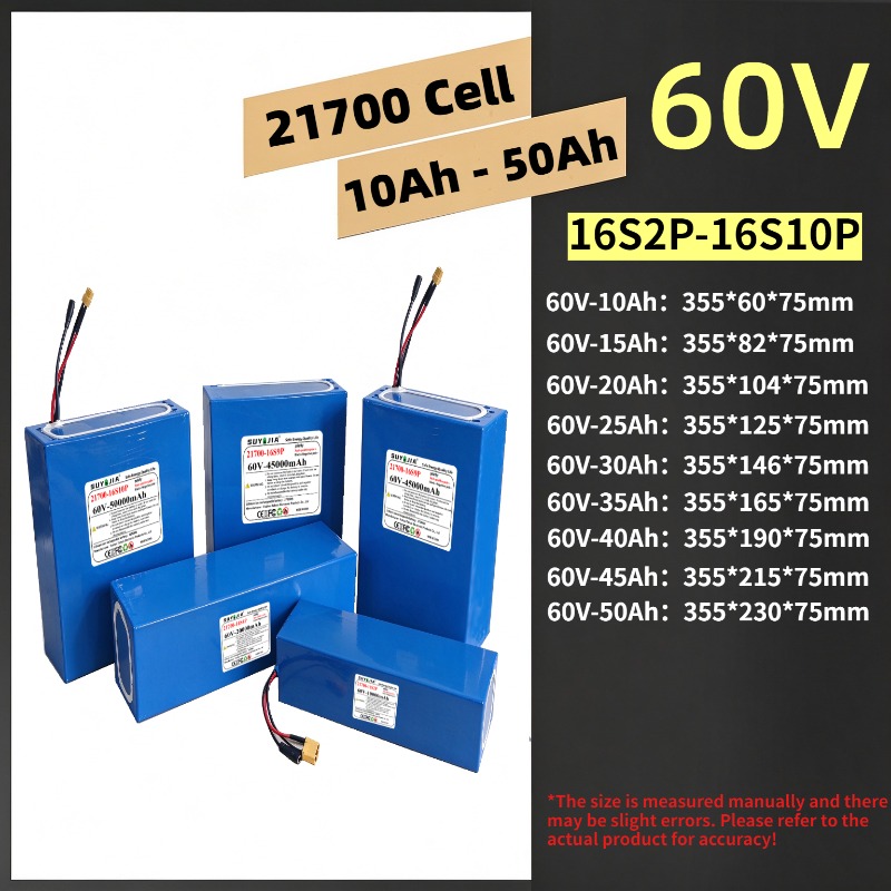 60V 30Ah 21700 Battery Pack - ชุดแบตเตอรี่ลิเธียม 21700 ขนาด 60V พร้อมระบบจัดการแบตเตอรี่อัจฉริยะ (Smart