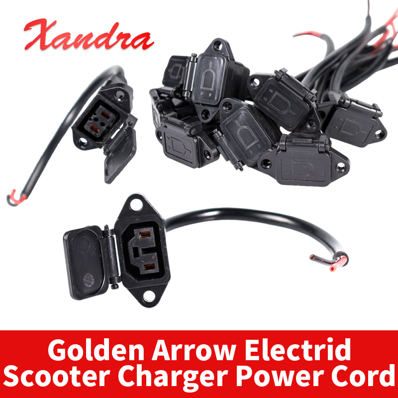 Electric Scooter Charger - สายชาร์จสกู๊ตเตอร์ไฟฟ้าโกลเด้นแอร์โรว์ ขนาด 20/80 ซม. หัวปลั๊กแบบพิเศษ หัวกลมสามขา