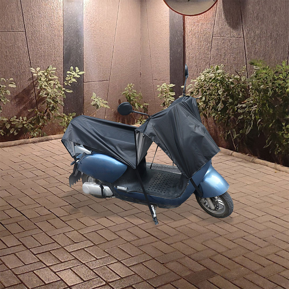 Electric Scooter Rain Cover - ผ้าคลุมรถมอเตอร์ไซค์แบบหนา ผ้าอ็อกซ์ฟอร์ดกันน้ำ ป้องกันสภาพอากาศ ใช้ได้กับรถสกู๊ตเตอร์ รถจักรยานยนต์ไฟฟ้า และรถจักรยานยนต์ทั่วไป