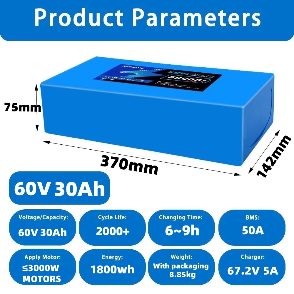 [ส่งตรงจากสหรัฐอเมริกา] แบตเตอ - 60V 30Ah 21700 Battery Pack บทวิจารณ์และราคา