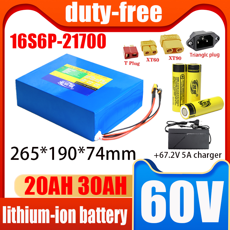 100% ใหม่ 60V 21700 แบตเตอรี่ล - 60V 30Ah 21700 Battery Pack บทวิจารณ์และราคา